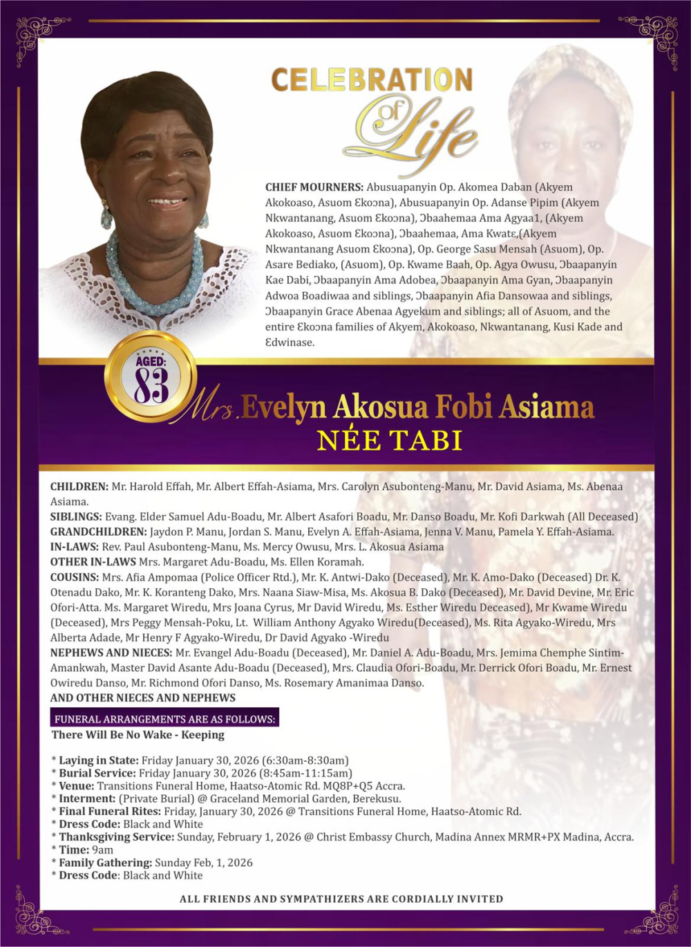 Mrs. Elevyn Akosua Fobi Asiama — tribute cover